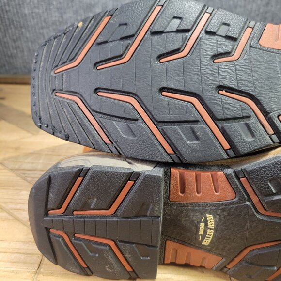 WIDE Irish Setter Men's 9.5 EE Marshall Leather Steel Toe Wellington Work Boots - Picture 9 of 12